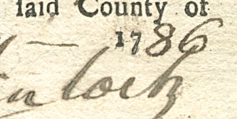 Enlarged portion of the signature