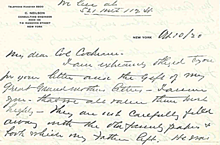 Extract from letter