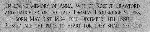 Anna Crawford's Inscription